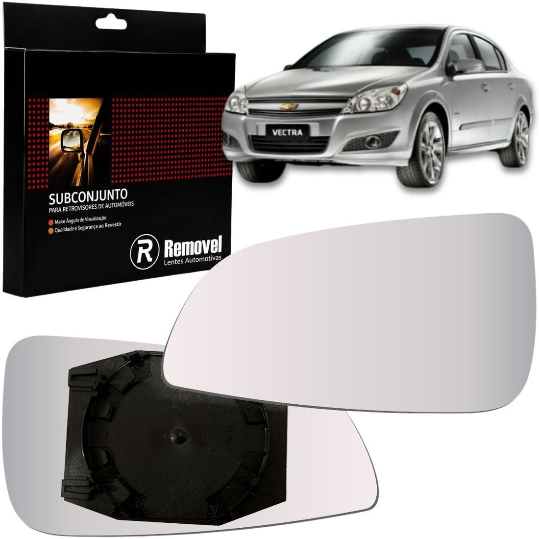 Lente Retrovisor Esquerdo GM Vectra 2006 A 2011