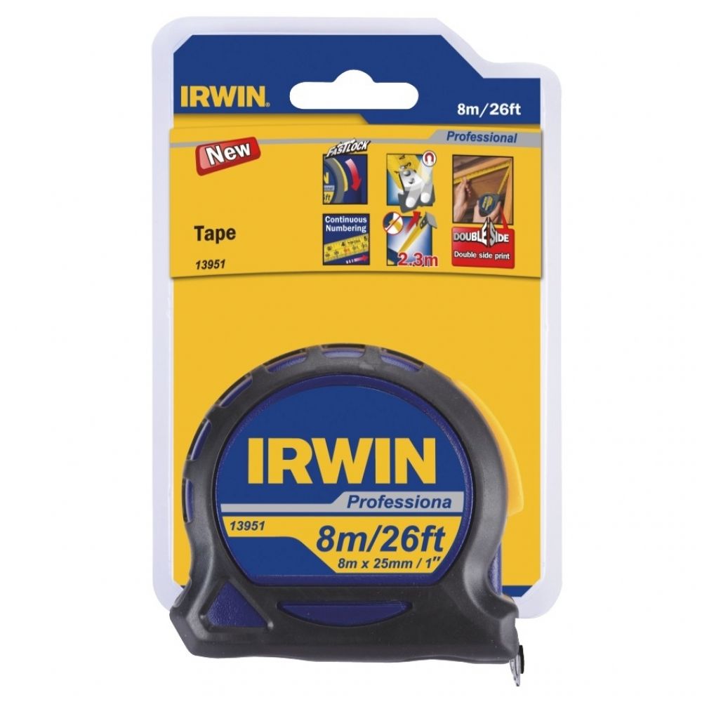 Trena Profissional Emborrachado 8m X 19mm Irwin Trena Profissional Emborrachado 8m X 19mm Irwin