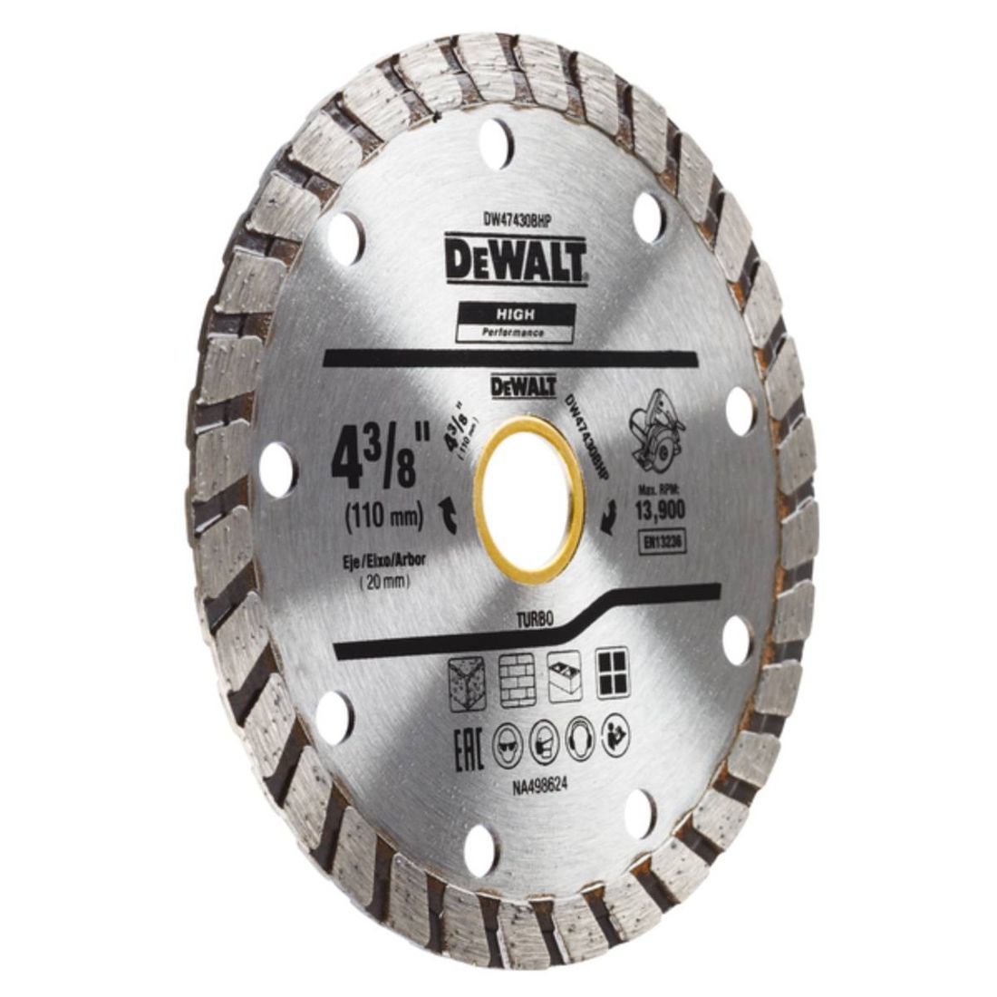 DISCO DIAMANTADO TURBO 110 X 20 MM DEWALT DISCO DIAMANTADO TURBO 110 X 20 MM DEWALT
