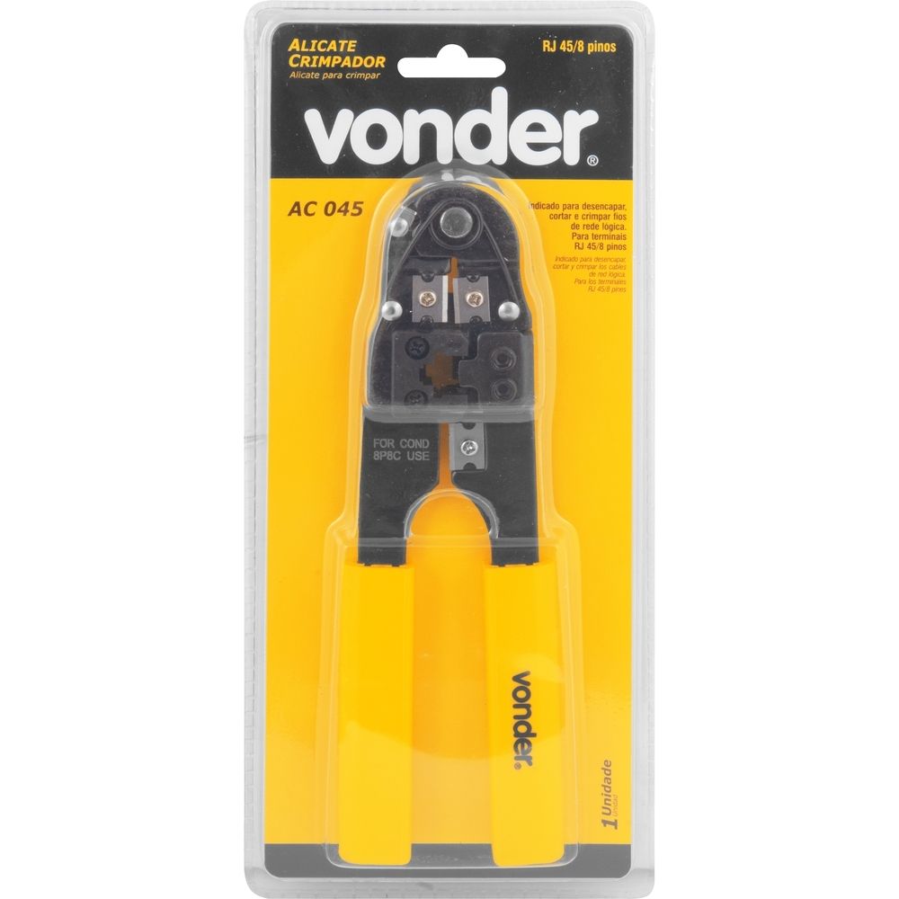 Alicate Crimpador Terminais RJ45 Vonder 3686210000