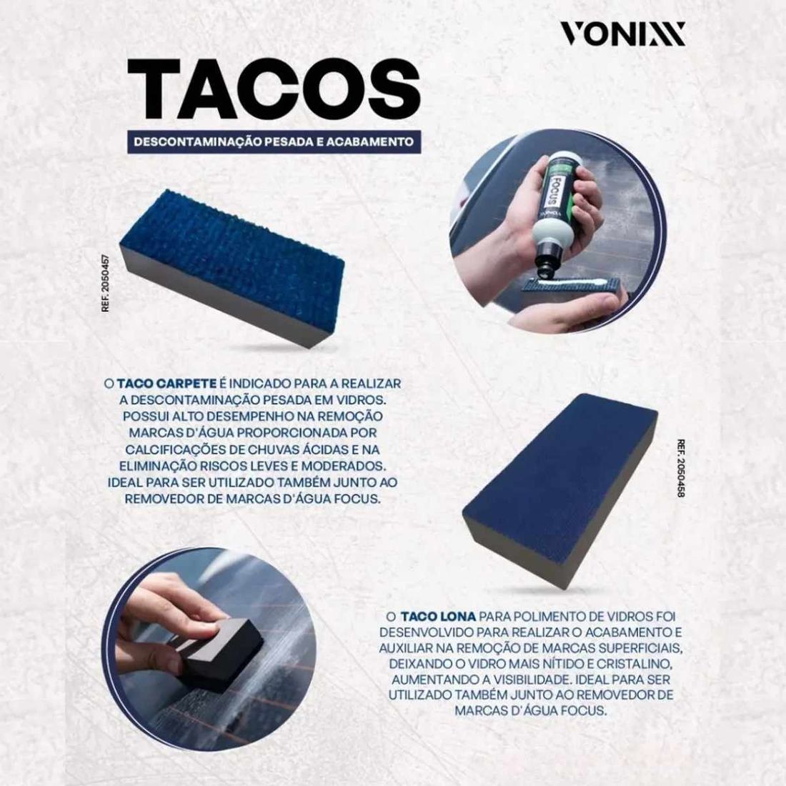 Jogo de Taco para Acabamento em Vidros Vonixx 3pçs Jogo de Taco para Acabamento em Vidros Vonixx 3pçs