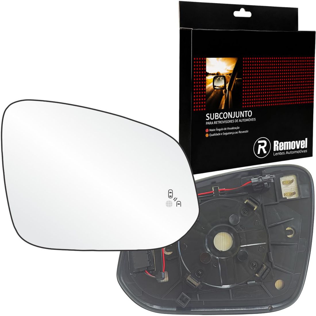 Lente Retrovisor Direito Toyota Corolla Cross 2021 Em Diante C/Sensor de Ponto Cego