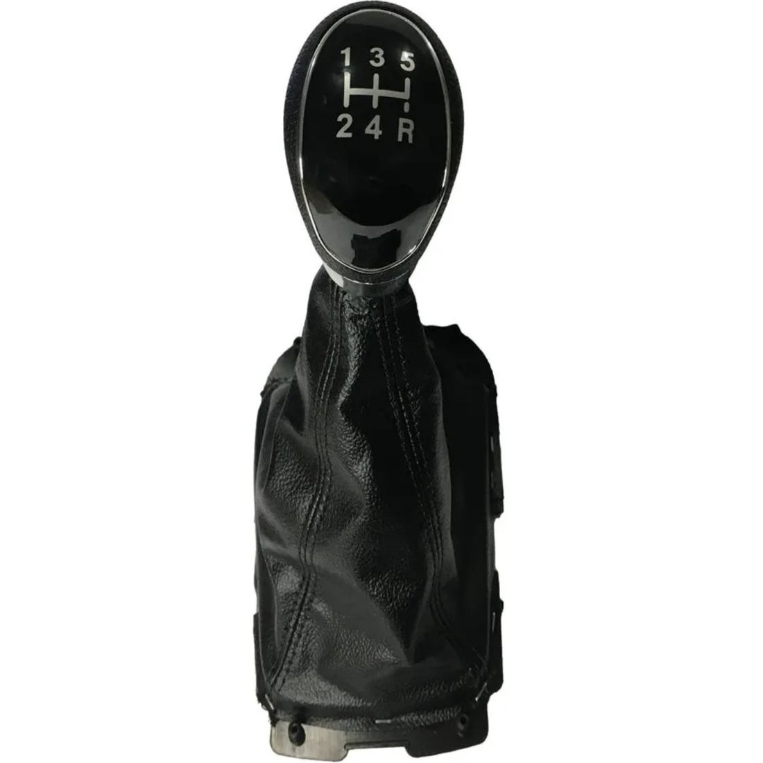Kit Coifa Alavanca Câmbio Ford Ka 2015 a 2021 Ecosport 2013 a 2021 Aro Cromado C/Lente Preta