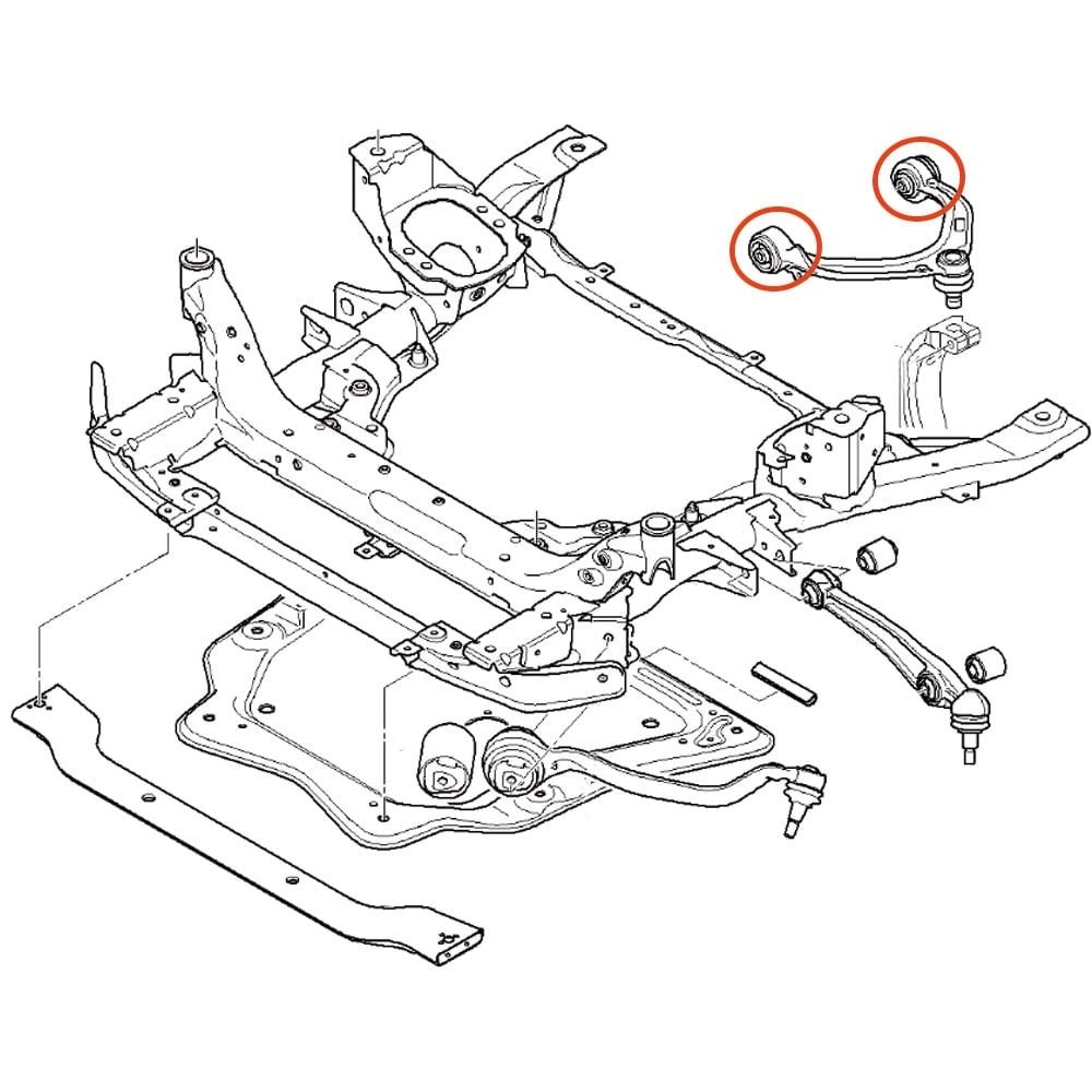 Bucha Bandeja Superior BMW X5/X6 (E70/E71/E72/F15/F16) 2006 a 2017