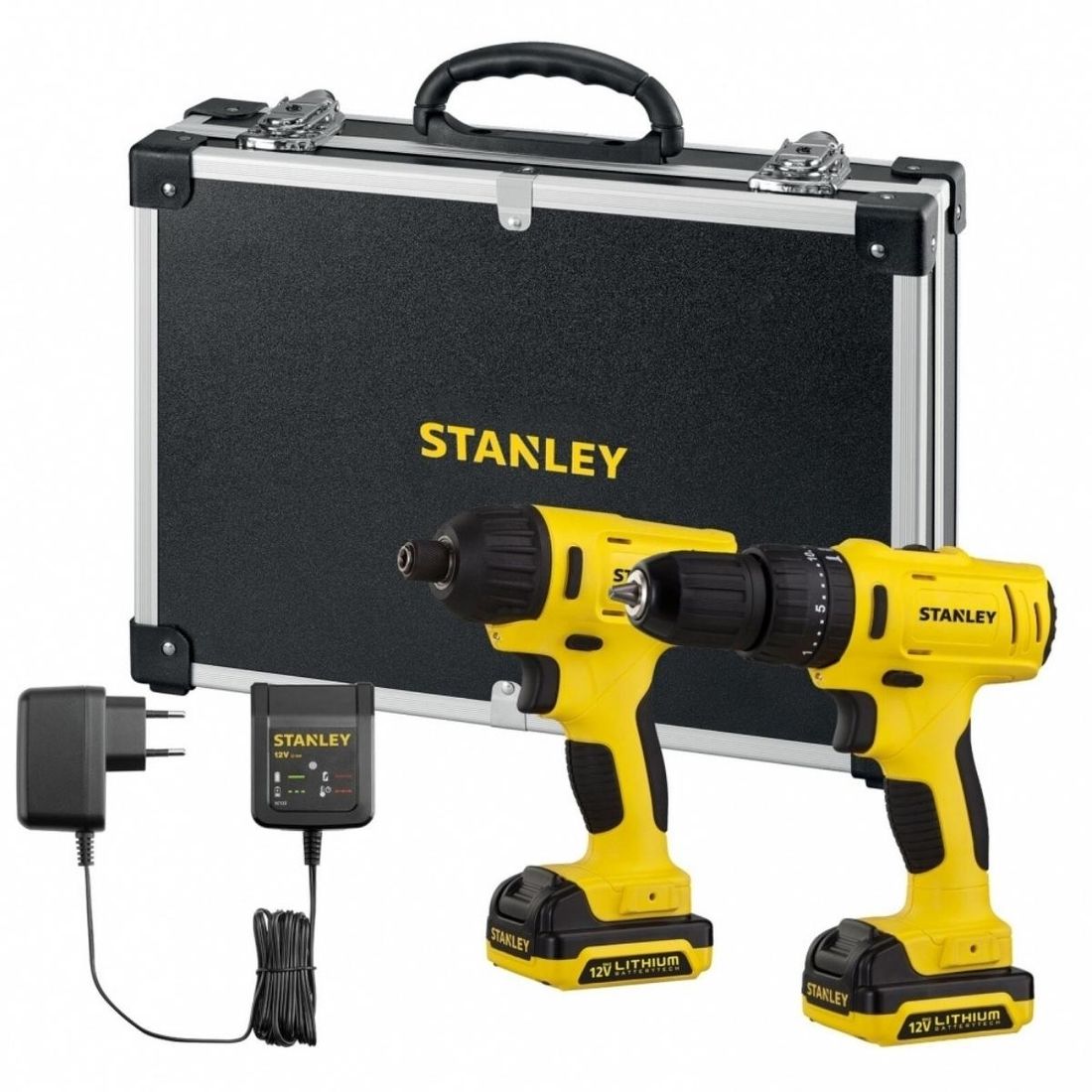 Combo Parafusadeira/Furadeira de Impacto + Parafusadeira 12V SCHI121S2FK-BR Stanley Combo Parafusadeira/Furadeira de Impacto + Parafusadeira 12V SCHI121S2FK-BR Stanley