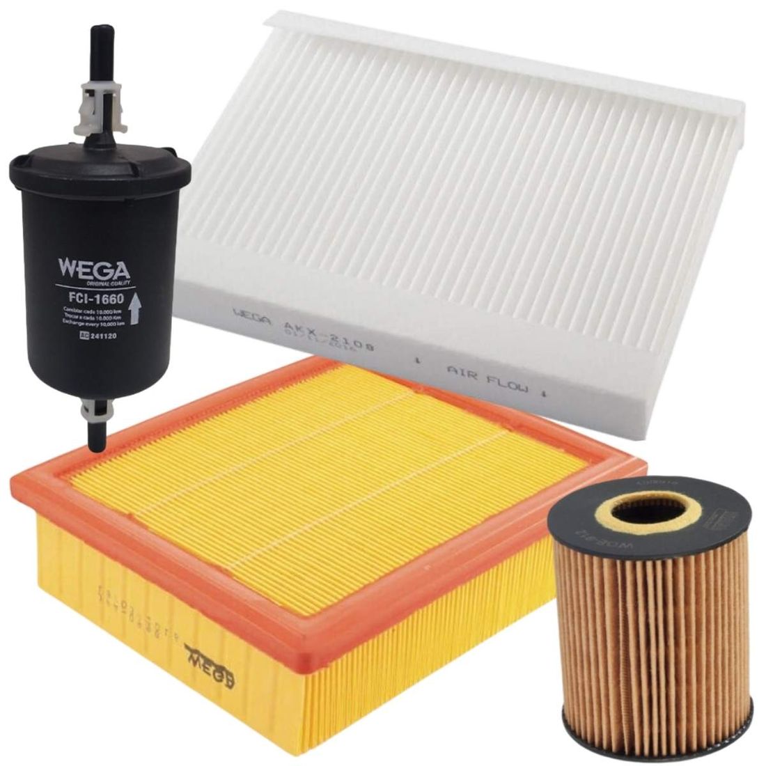 Kit Filtros Fiat  Fiat Toro 1.8 16v 15/21 Jeep Renegade 1.8 16v 15/22