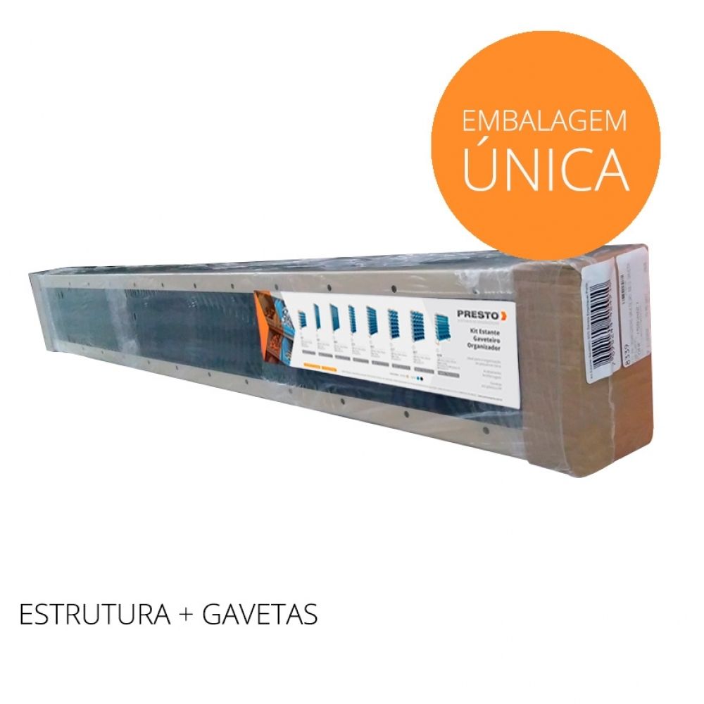 Kit Estante Organizador Com 60 Gaveteiros Nr.3 Kit 60/3