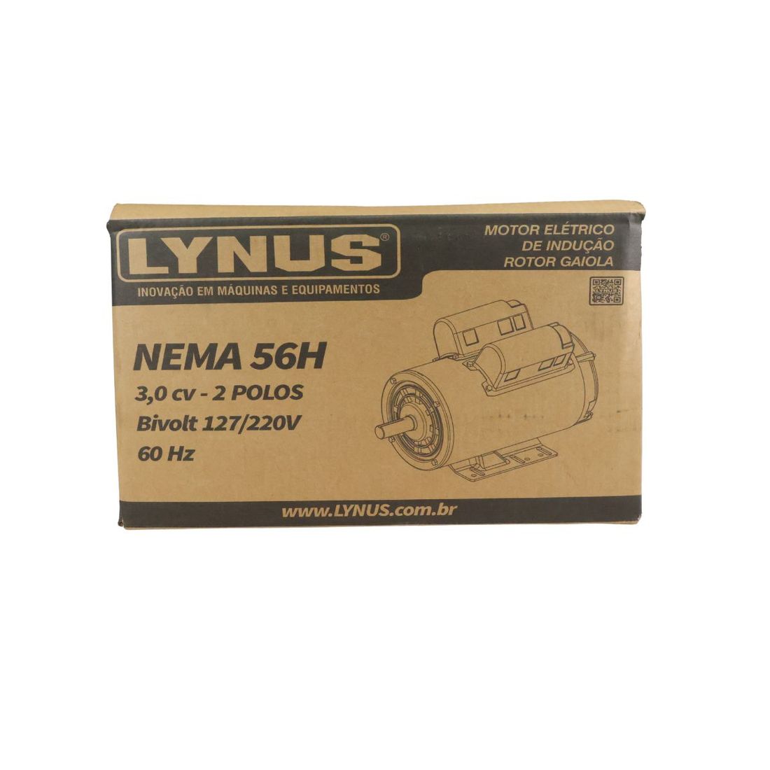 Motor Elétrico Lynus IP21 3CV 127/220V Monofásico 3460RPM