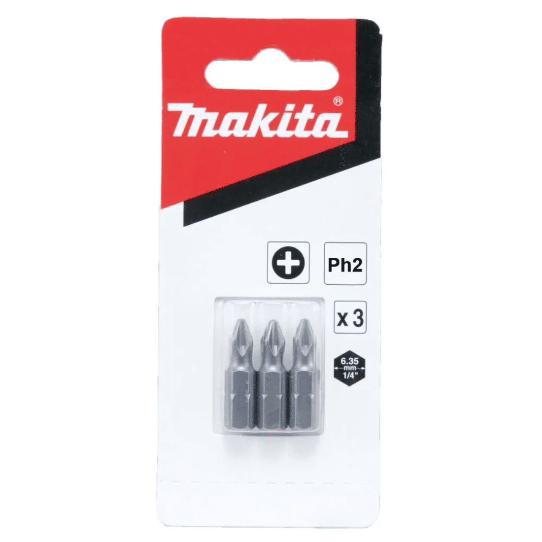 Jogo Ponteira/Bits Phillips PH2 25mm 3pçs B-23466 Makita Jogo Ponteira/Bits Phillips PH2 25mm 3pçs B-23466 Makita