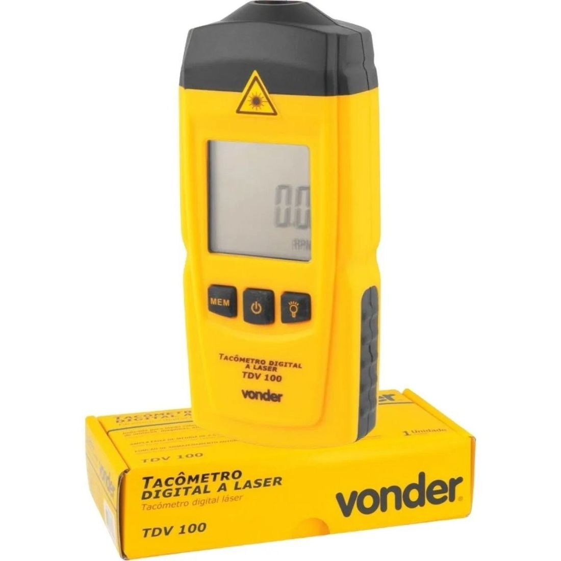 Tacômetro Digital Laser Medidor Rotação TDV100 Vonder