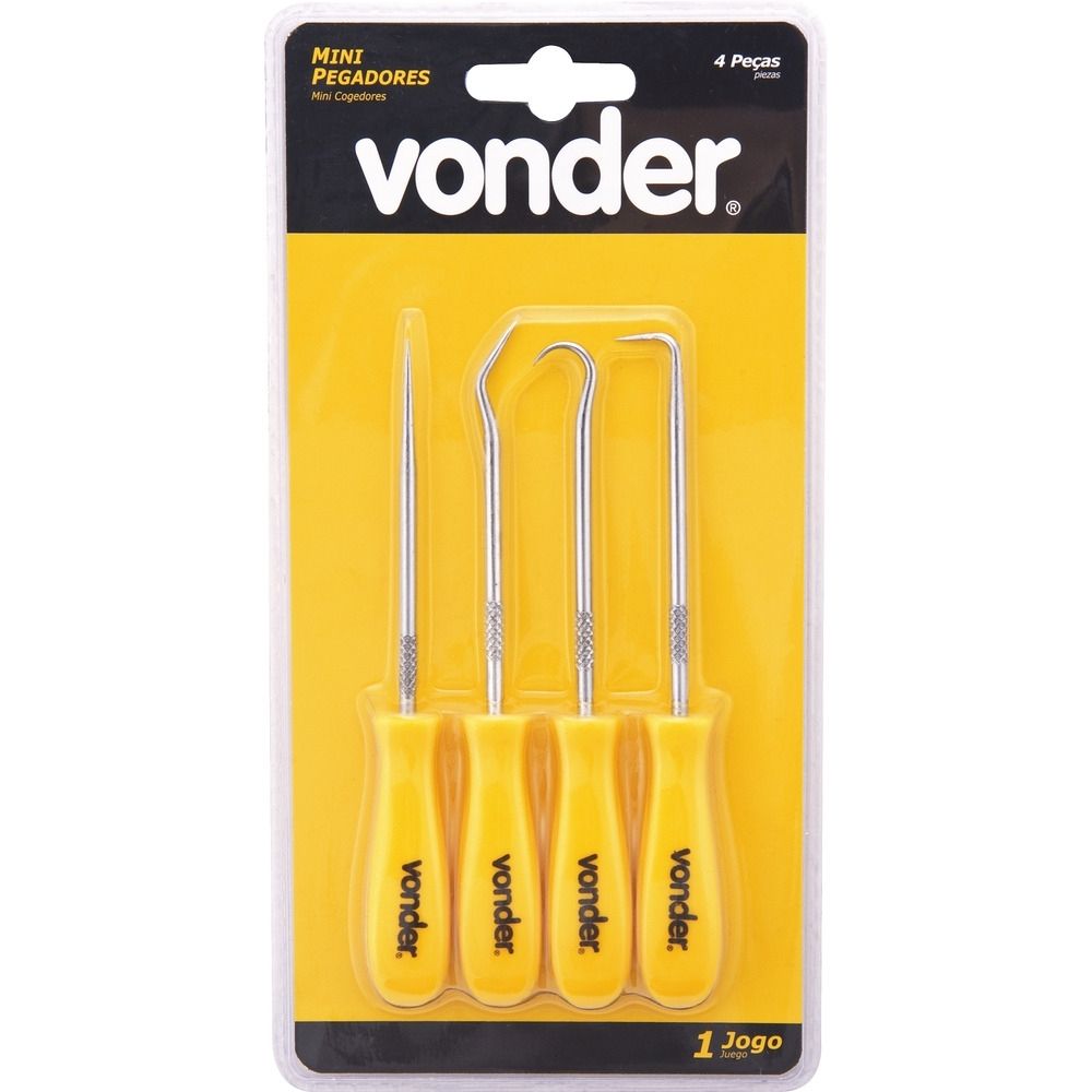 Jogo De Mini Pegadores Com 4 Peças Profissional Vonder