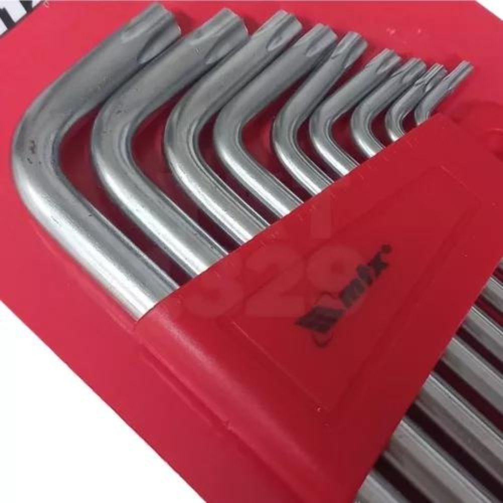 Jogo Chaves Torx Longa T10-T50 9pçs 123069 MTX Jogo Chaves Torx Longa T10-T50 9pçs 123069 MTX