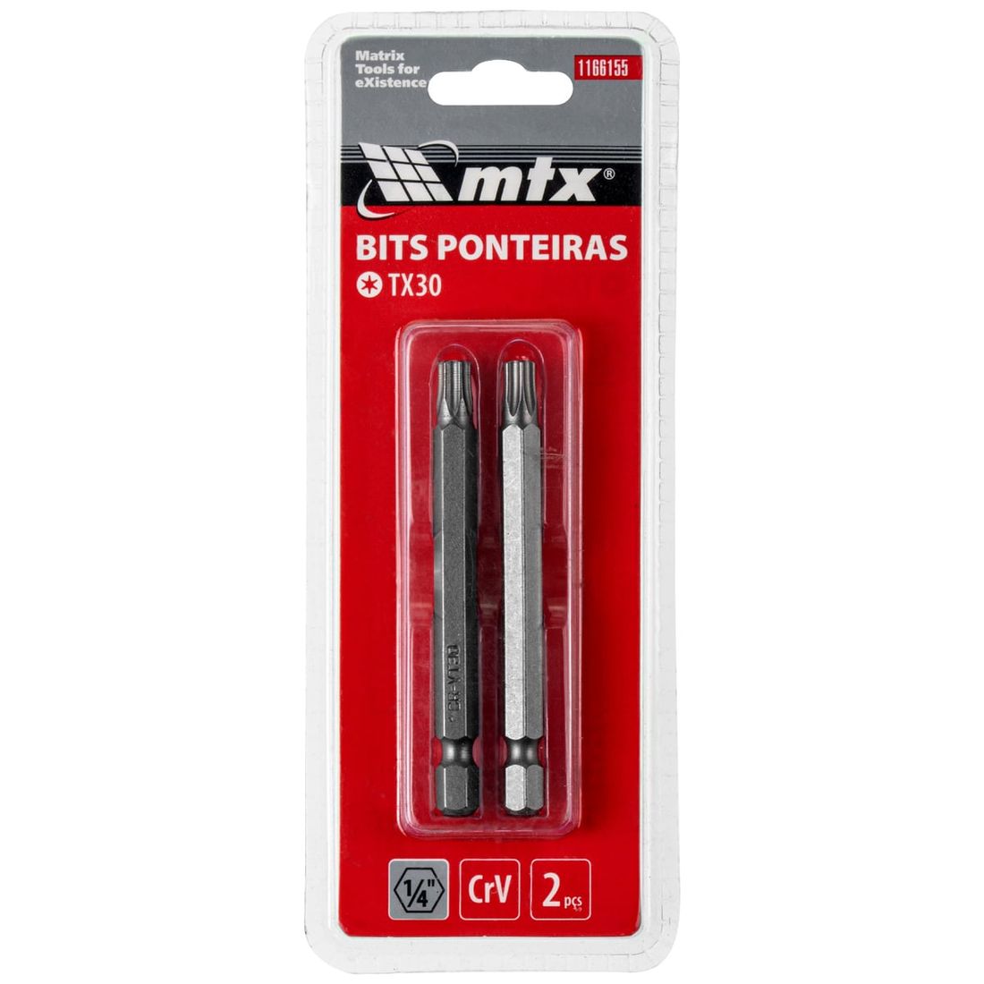 Ponteira Bits Torx T30 MTX 75mm Cartela 2pçs Ponteira Bits Torx T30 MTX 75mm Cartela 2pçs