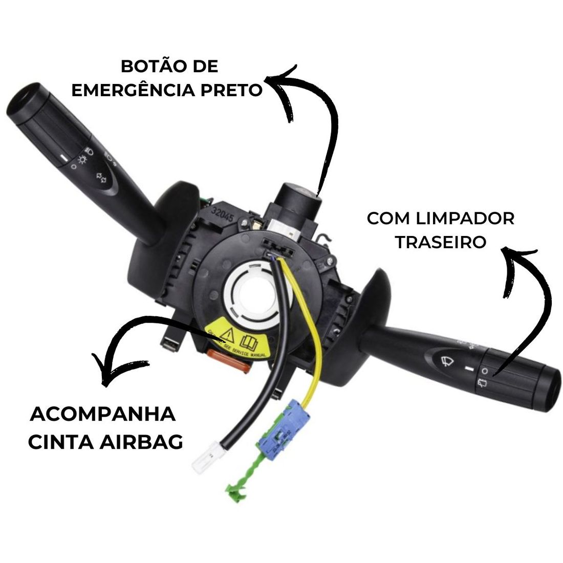 Chave de Seta Fiat Uno 2010 a 2014 C/Limpador Traseiro