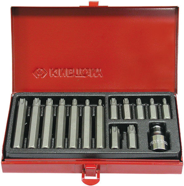 Jogo Bits TORX King Tony T20-T55 Enc 10mm 15pçs