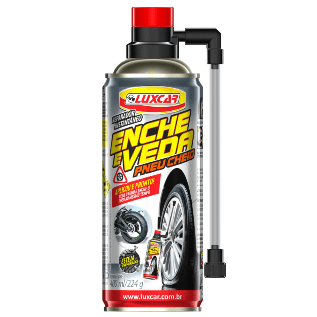 Reparador Instantâneo Pneu 400ml - Luxcar
