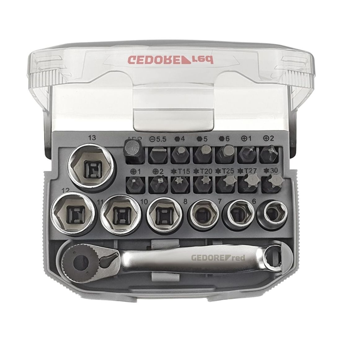 Jogo de Soquetes/Bits Gedore RED 1/4" 23 peças GR49005023