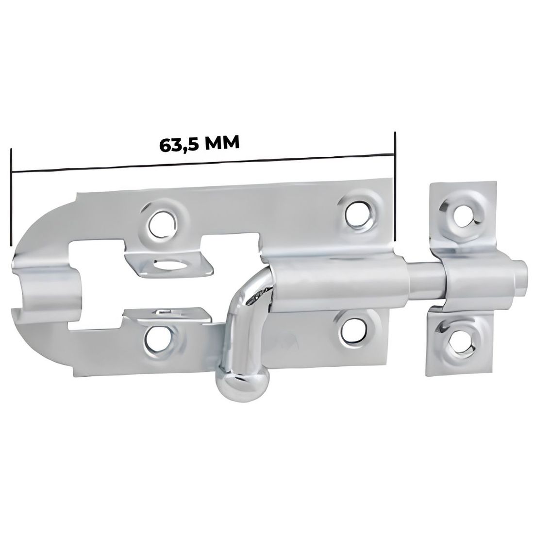 Fecho Redondo Zincado 2.1/2 Polegada Vonder Tranca 63mm Fecho Redondo Zincado 2.1/2 Polegada Vonder Tranca 63mm