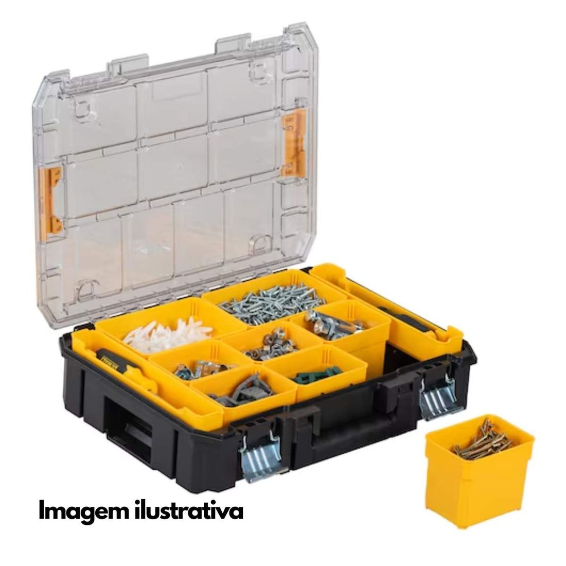 Organizador TSTAK Com Tampa Transparente DWST17805 DeWalt Organizador TSTAK Com Tampa Transparente DWST17805 DeWalt