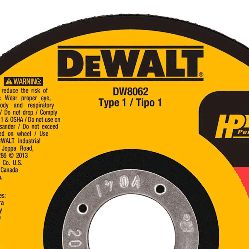 Disco Corte Inox DeWalt 4.1/2" X 1,0mm X 7/8"