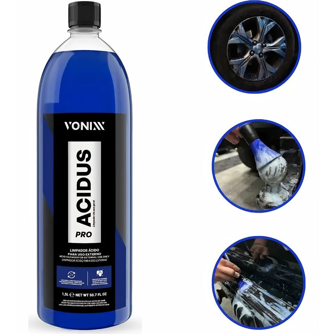 Limpador Ácido Acidus Pro 1,5L Vonixx Automotivo Limpador Ácido Acidus Pro 1,5L Vonixx Automotivo