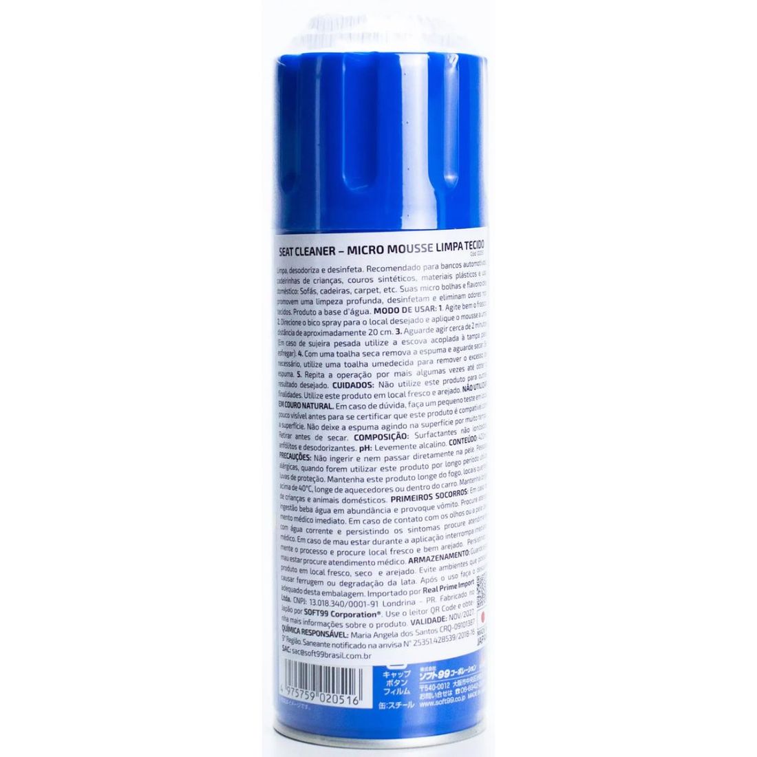 Mousse Limpa Tecido Desodoriza Soft99 420ml Estofado Carpete