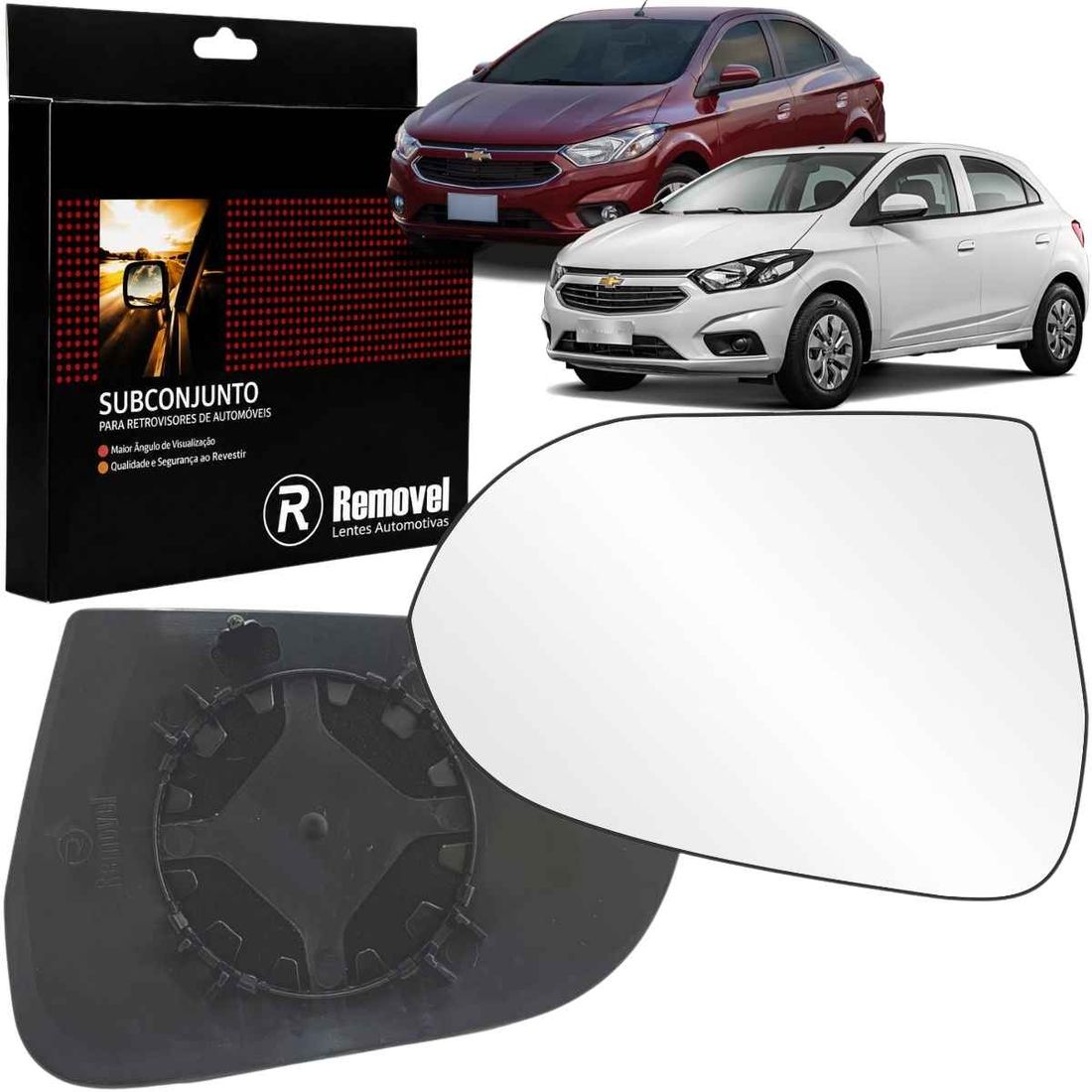 Lente Retrovisor Esquerdo GM Onix 2012/2019 Prisma 2013/2018