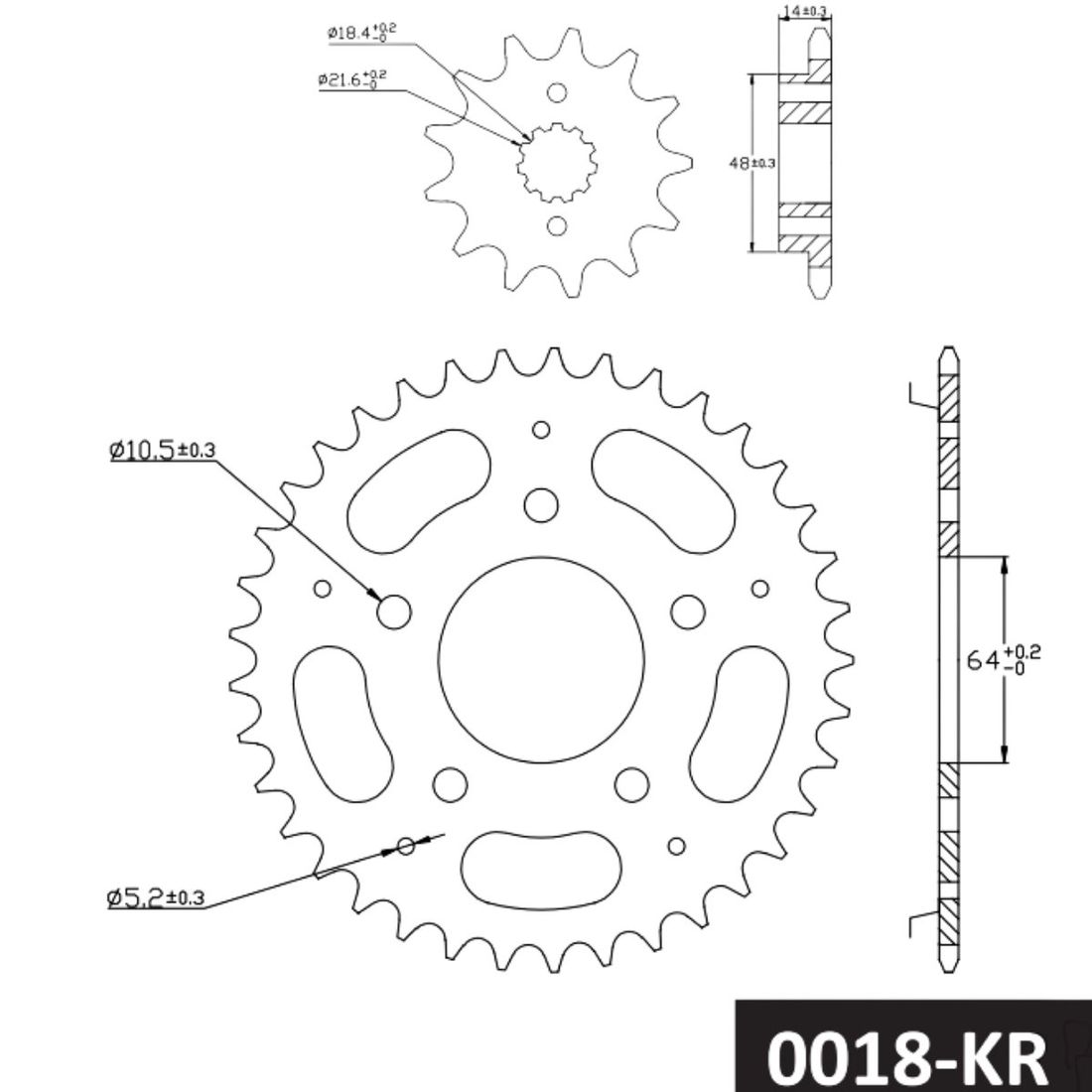 Kit Relação Cobreq Sem Retentor Honda CB300R 2009 A 2015 Kit Relação Cobreq Sem Retentor Honda CB300R 2009 A 2015