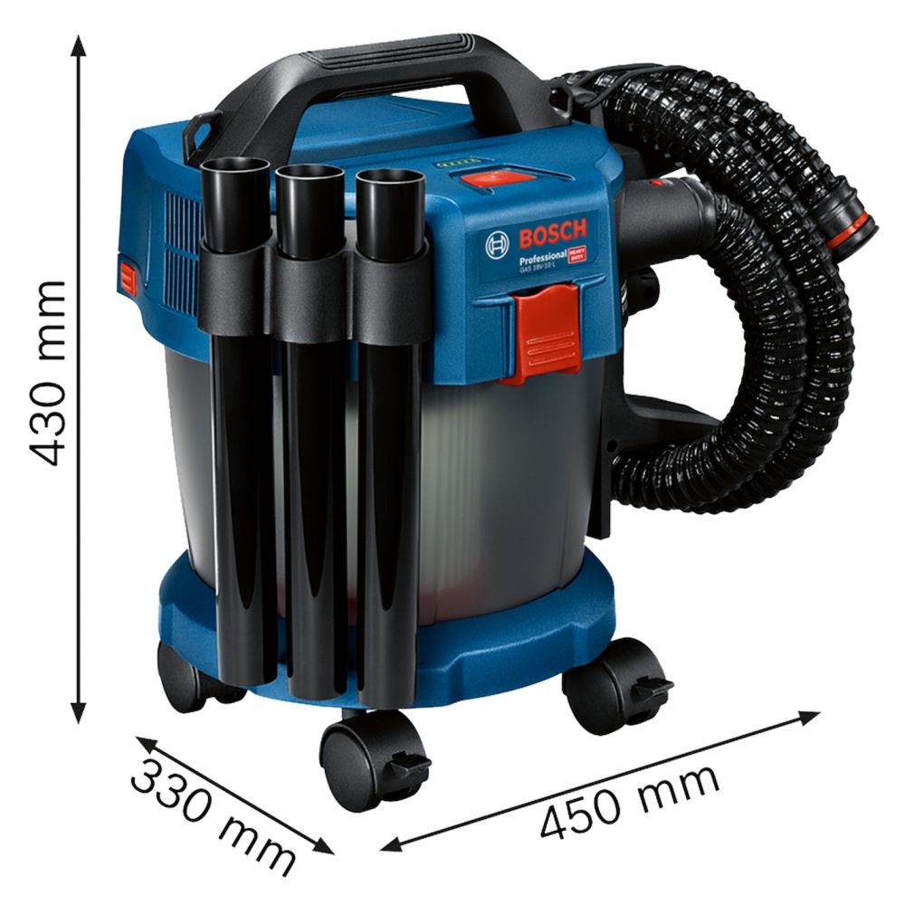 Aspirador Pó e Água Bosch GAS18V-10L SB 10L 18V Sem Bateria e Carregador