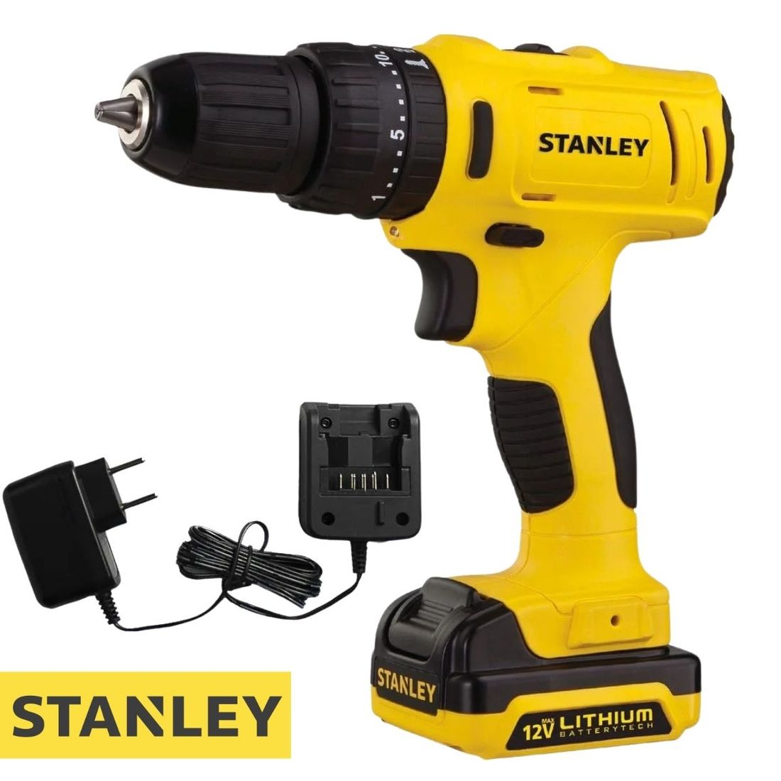 Parafusadeira e Furadeira 3/8" C/Bateria 12V 1,5Ah Stanley Parafusadeira e Furadeira 3/8" C/Bateria 12V 1,5Ah Stanley