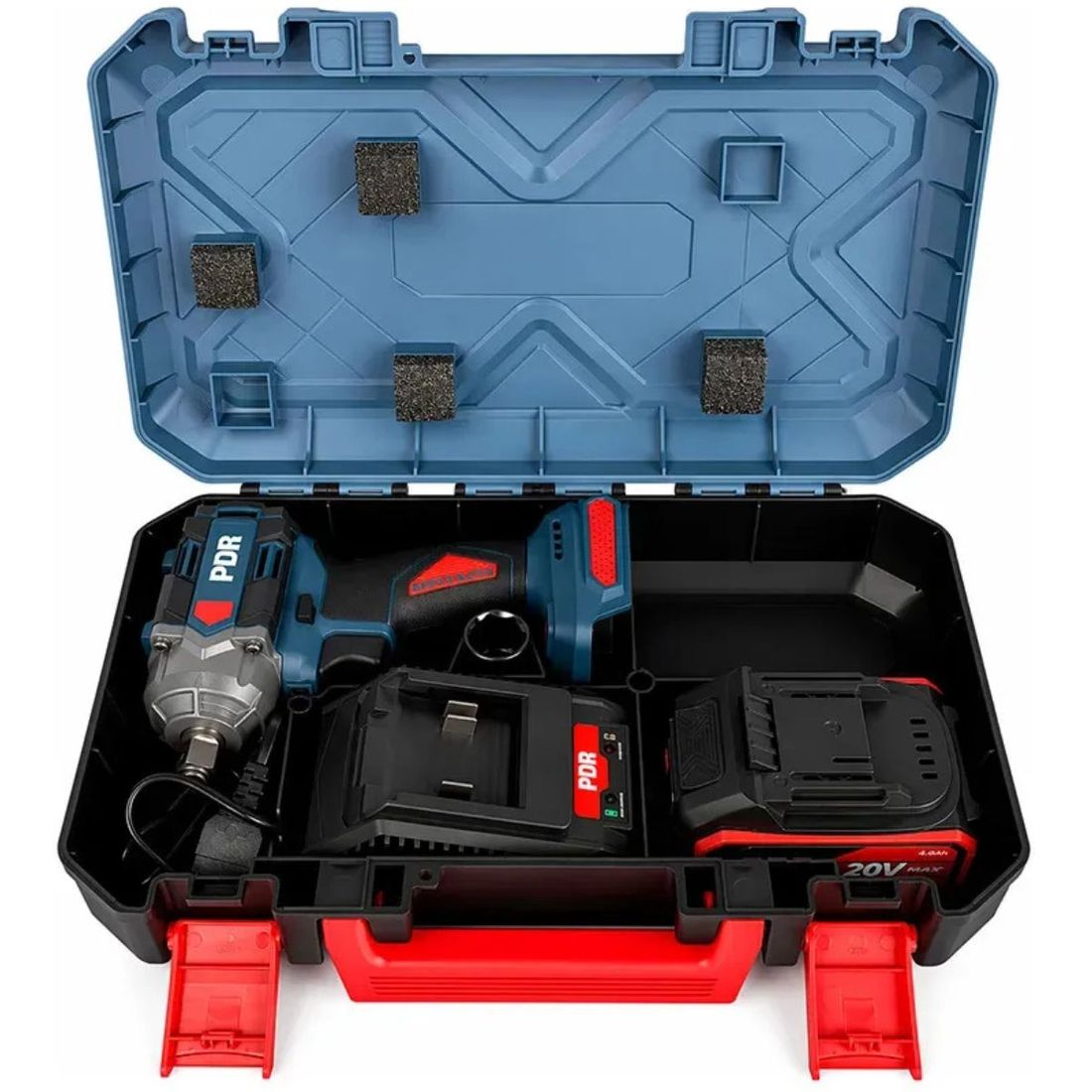 Chave Impacto Encaixe 1/2" Torque 63Kg 20V 1 Bateria 4Ah PDR Chave Impacto Encaixe 1/2" Torque 63Kg 20V 1 Bateria 4Ah PDR
