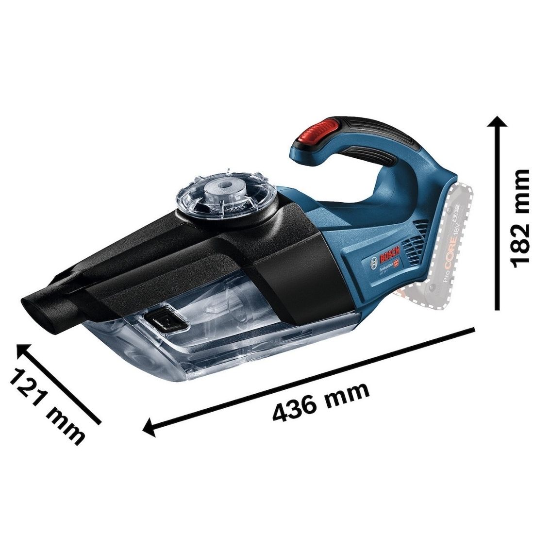 Aspirador de pó Bosch GAS18V-1 18V Sem bateria