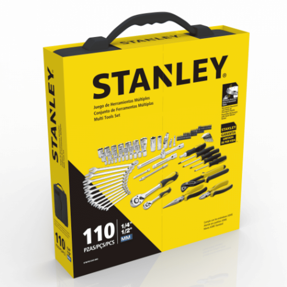 Jogo Ferramentas 110 peças Stanley STMT81243-840 Jogo Ferramentas 110 peças Stanley STMT81243-840