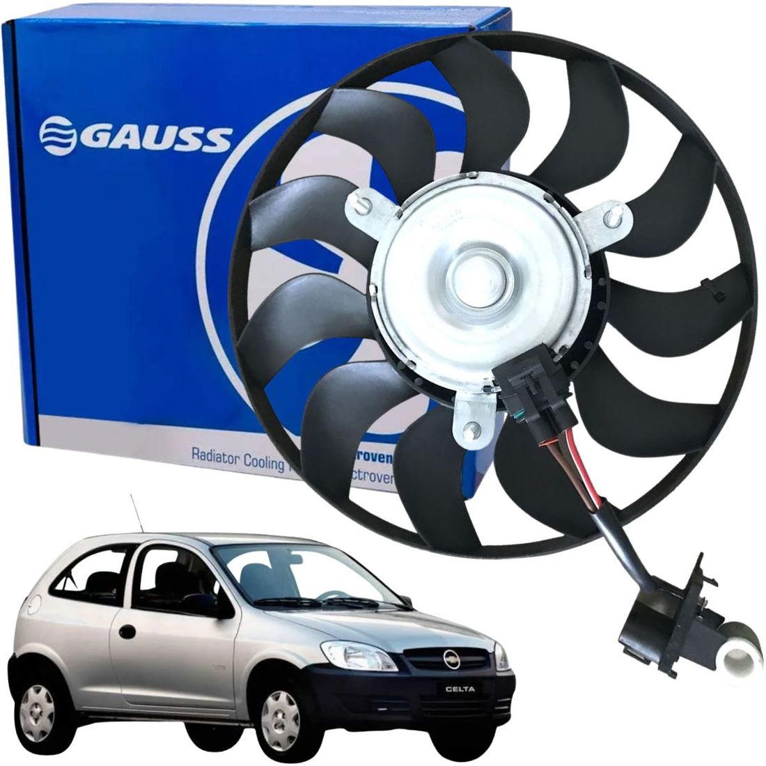Eletroventilador GM Celta 1.0 1.4 2001/2006 Com Ar Condicionado