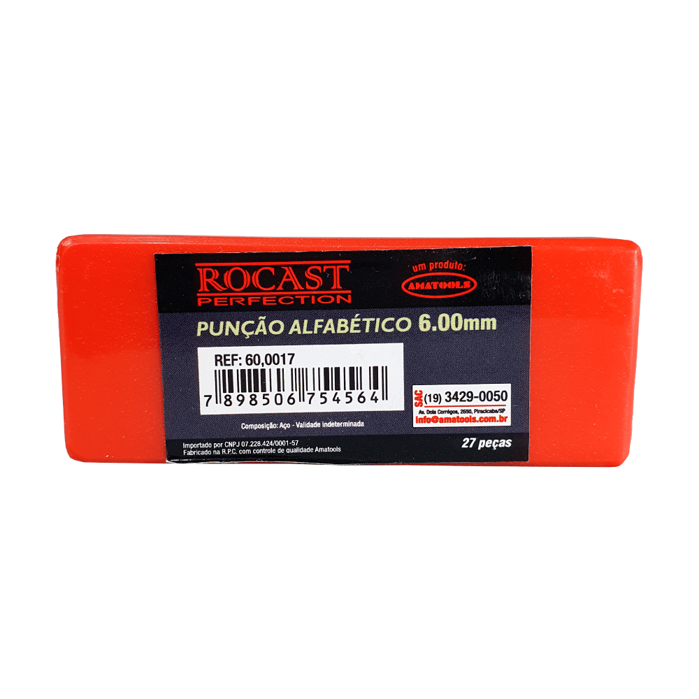 Alfabeto Algarismo A-Z Marcador 6MM 60,0017 Rocast