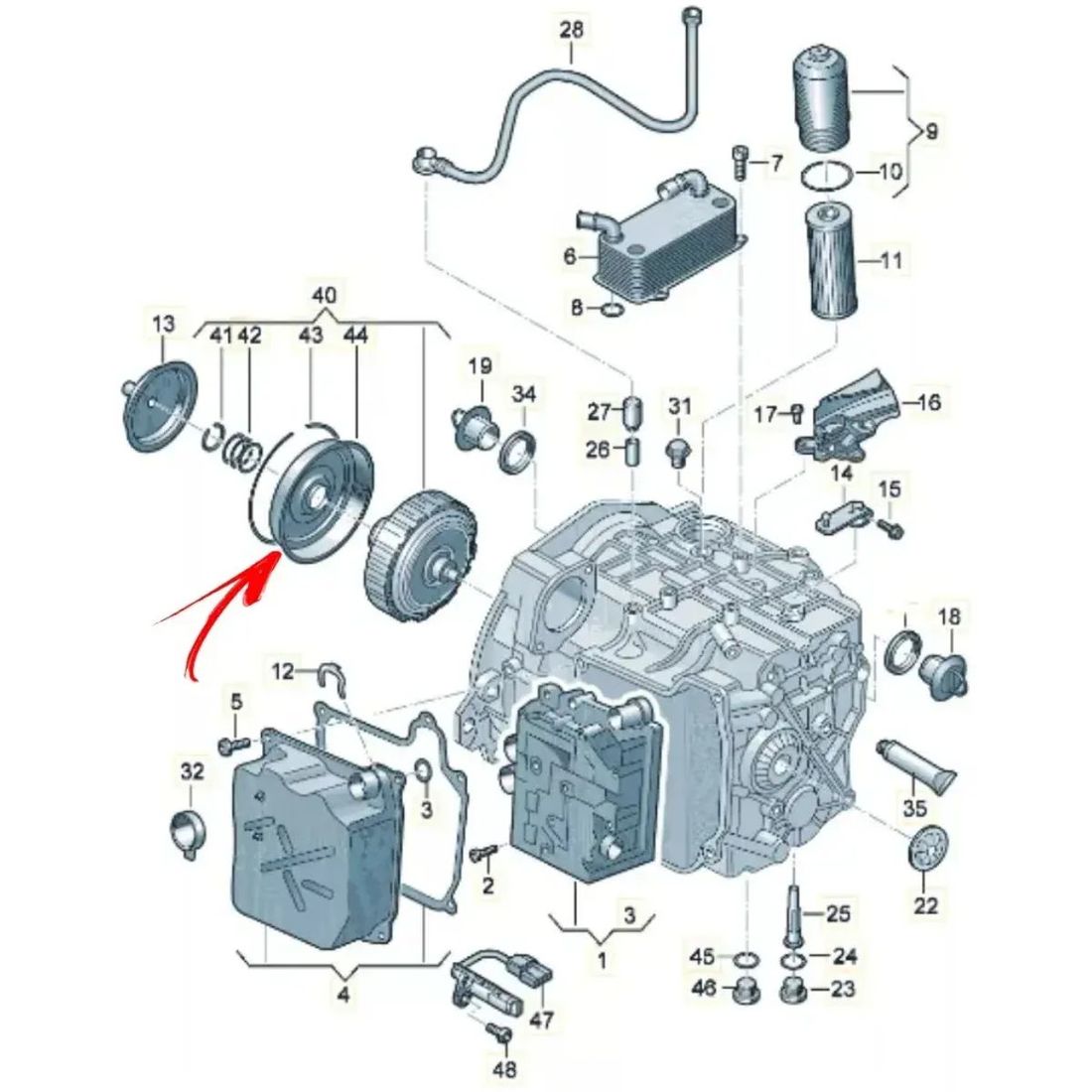 Retentor Tampa Vedação Câmbio Automático Dsg Vw E Audi