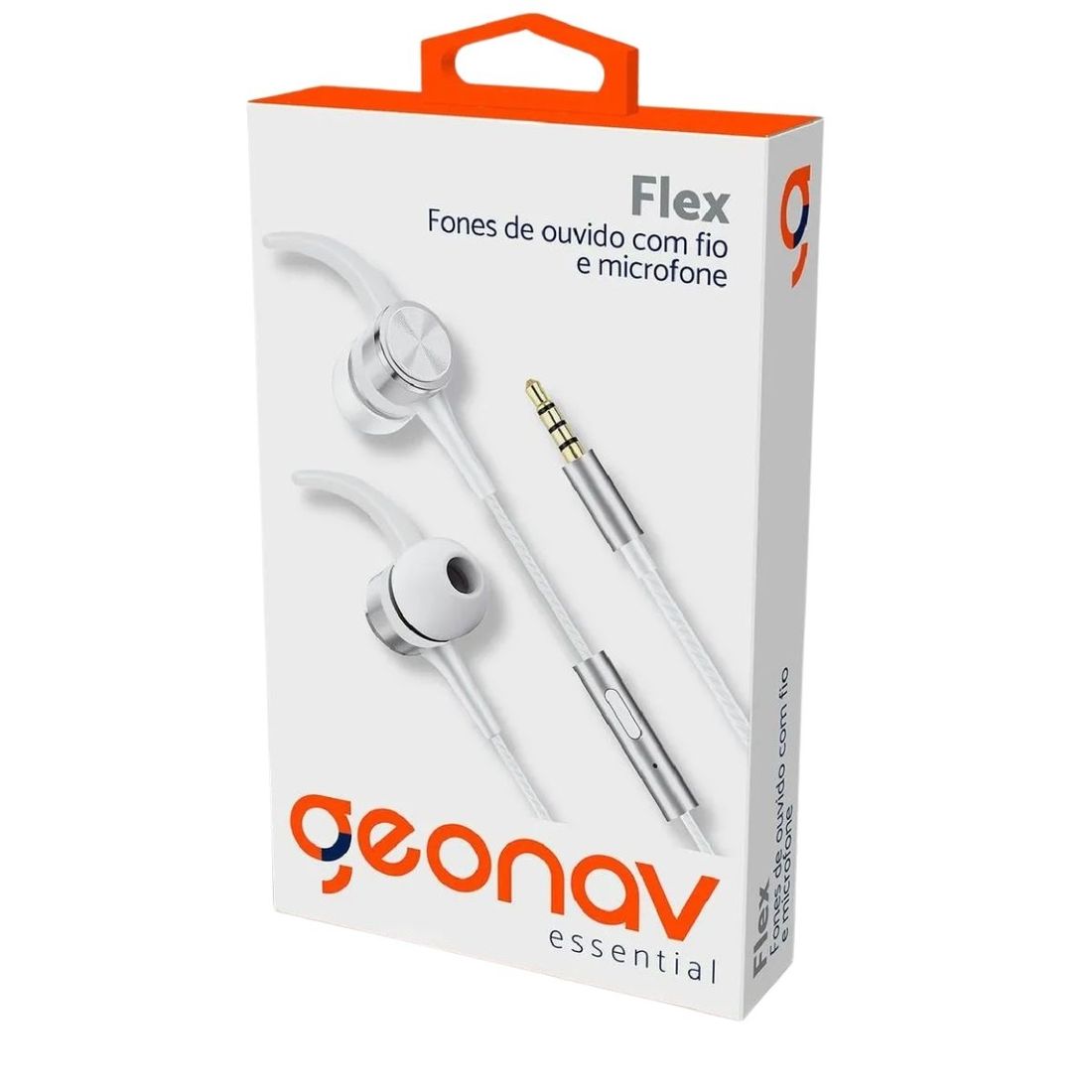 Fone de Ouvido Prata com Fio P2 Geonav Fone de Ouvido Prata com Fio P2 Geonav