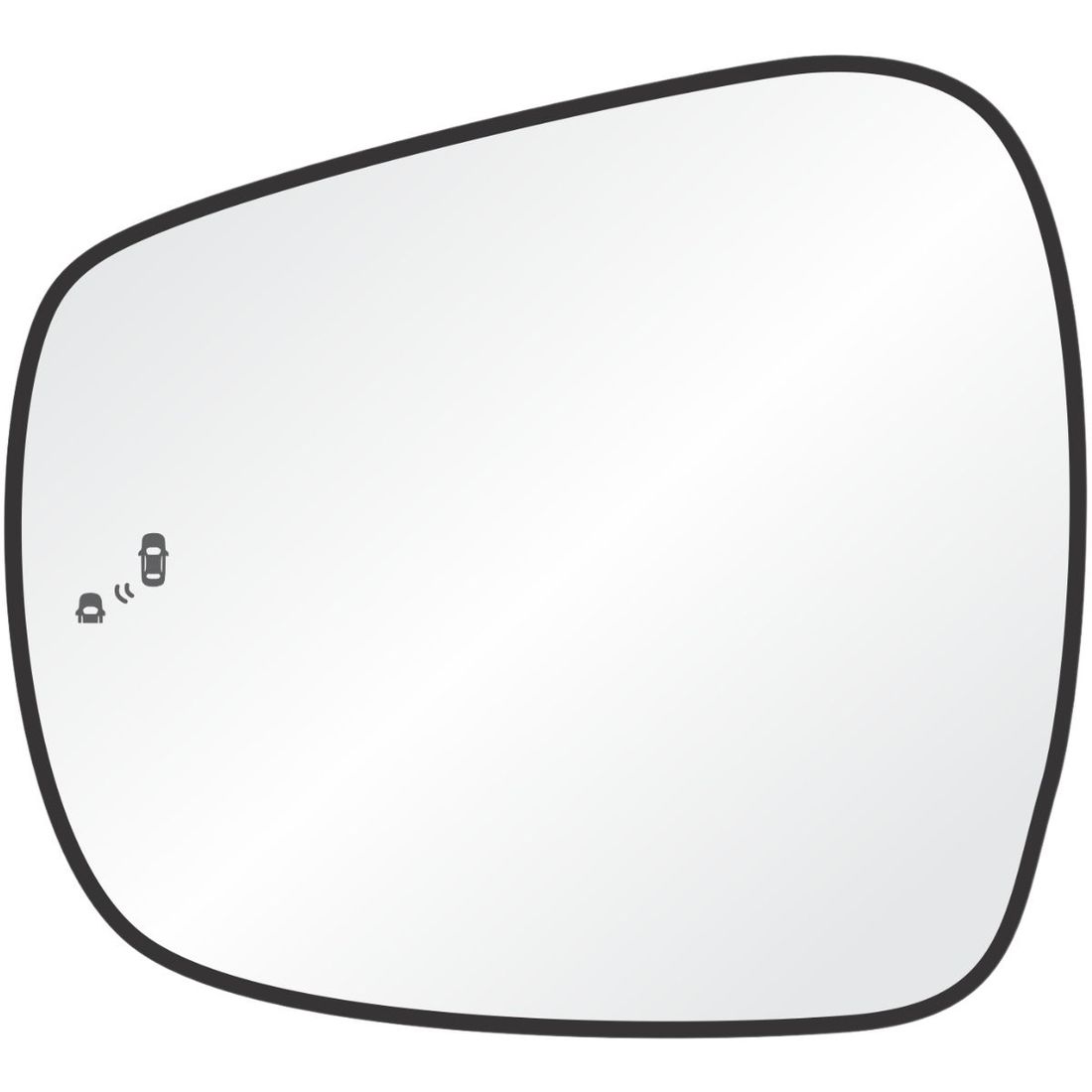 Lente Retrovisor Esquerdo Nissan Frontier 2018 Em Diante C/Sensor de Ponto Cego