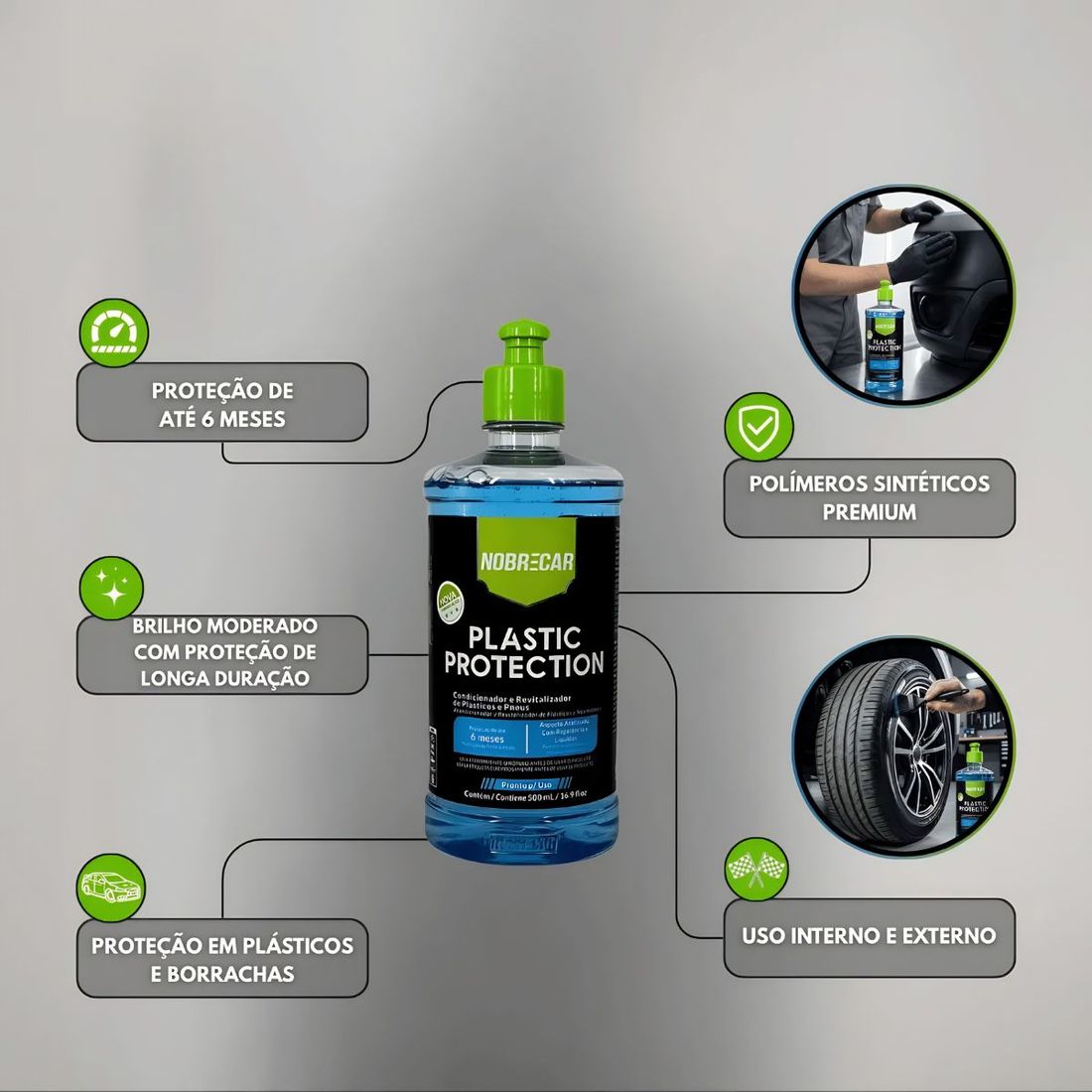 Protetor de Plástico Nobre Car Plastic Protection 500ml Protetor de Plástico Nobre Car Plastic Protection 500ml