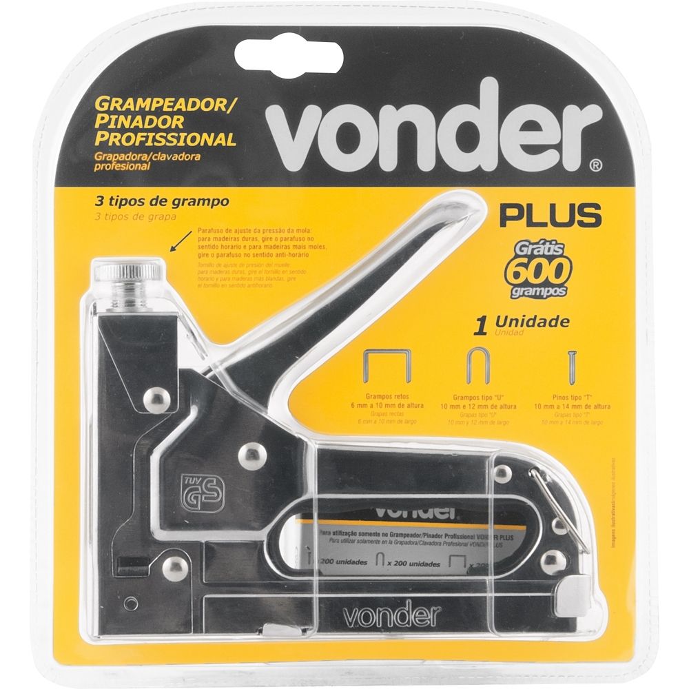 Grampeador Pinador Plus Vonder 2898200000