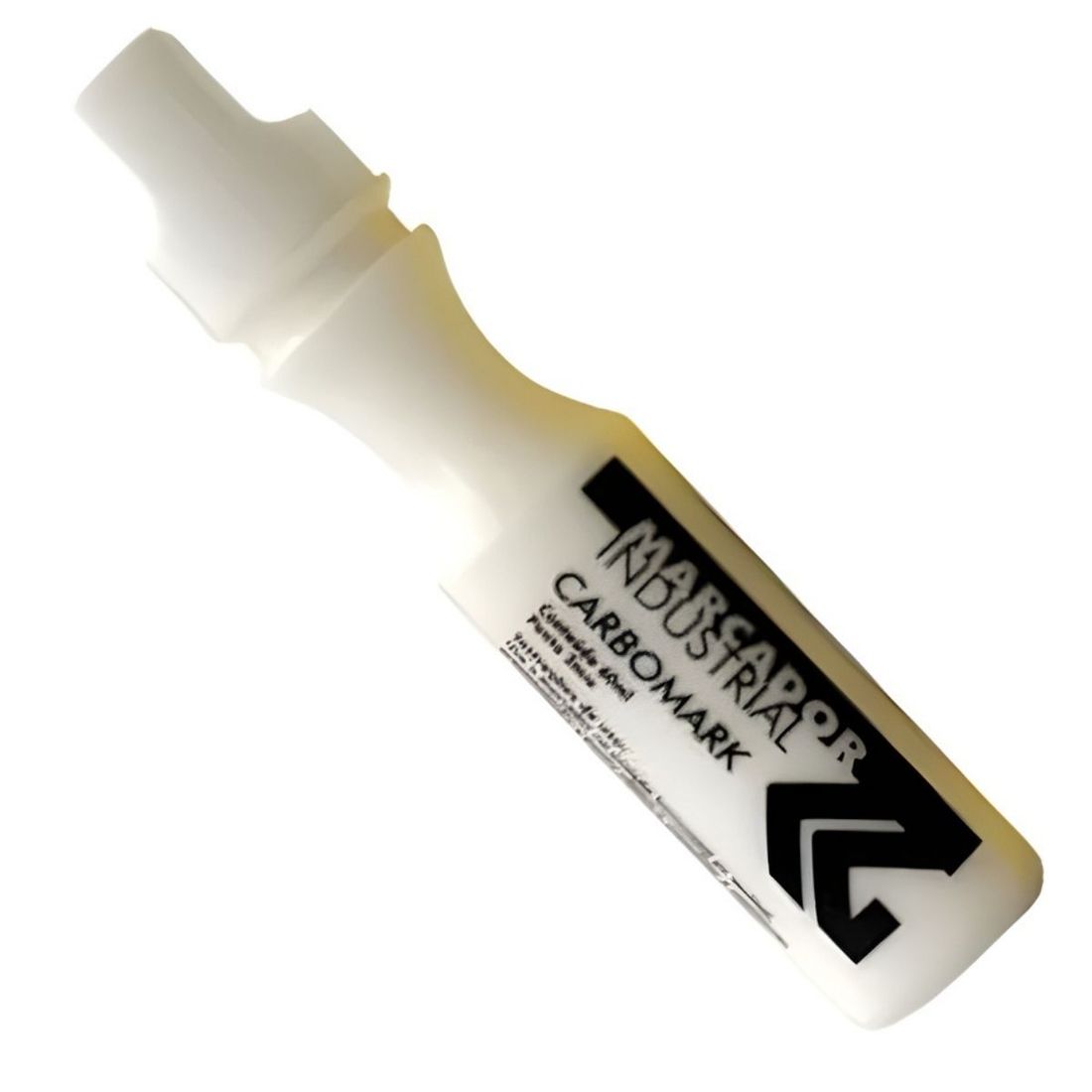 Marcador Industrial Carbomark Branco Bisnaga Plástica Ponta 3mm Carbografite
