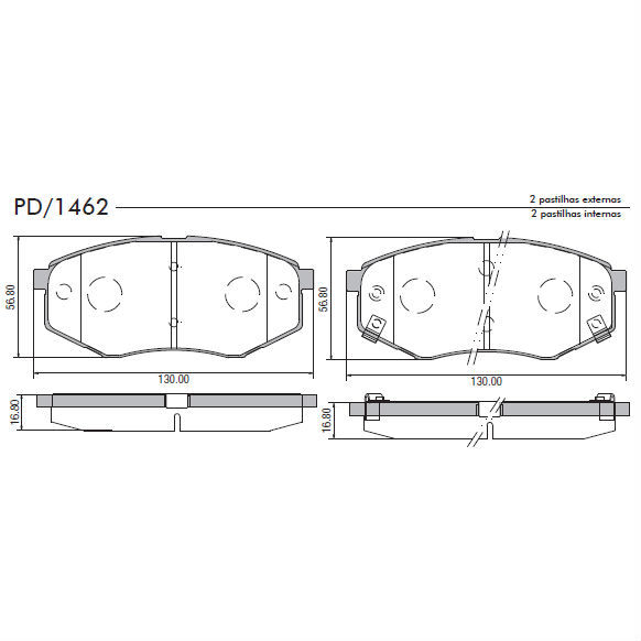Pastilha Diant Kia Sportage Hyundai Sonata Tucson IX35 Após 2011