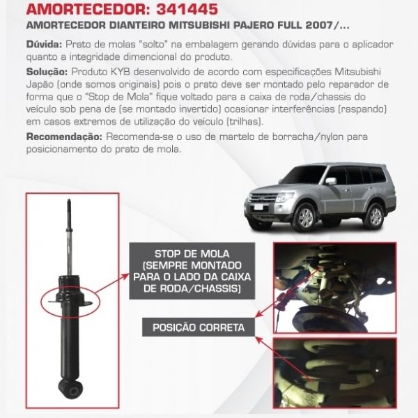 Amortecedor Dianteiro Mitsubishi Pajero Full 2007 a 2018