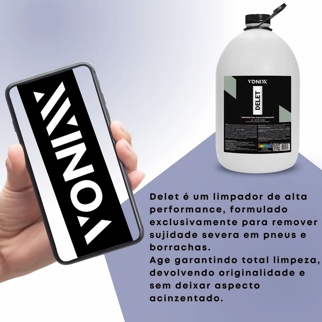 Limpador de Pneus e Borrachas Vonixx Delet 5L Limpador de Pneus e Borrachas Vonixx Delet 5L