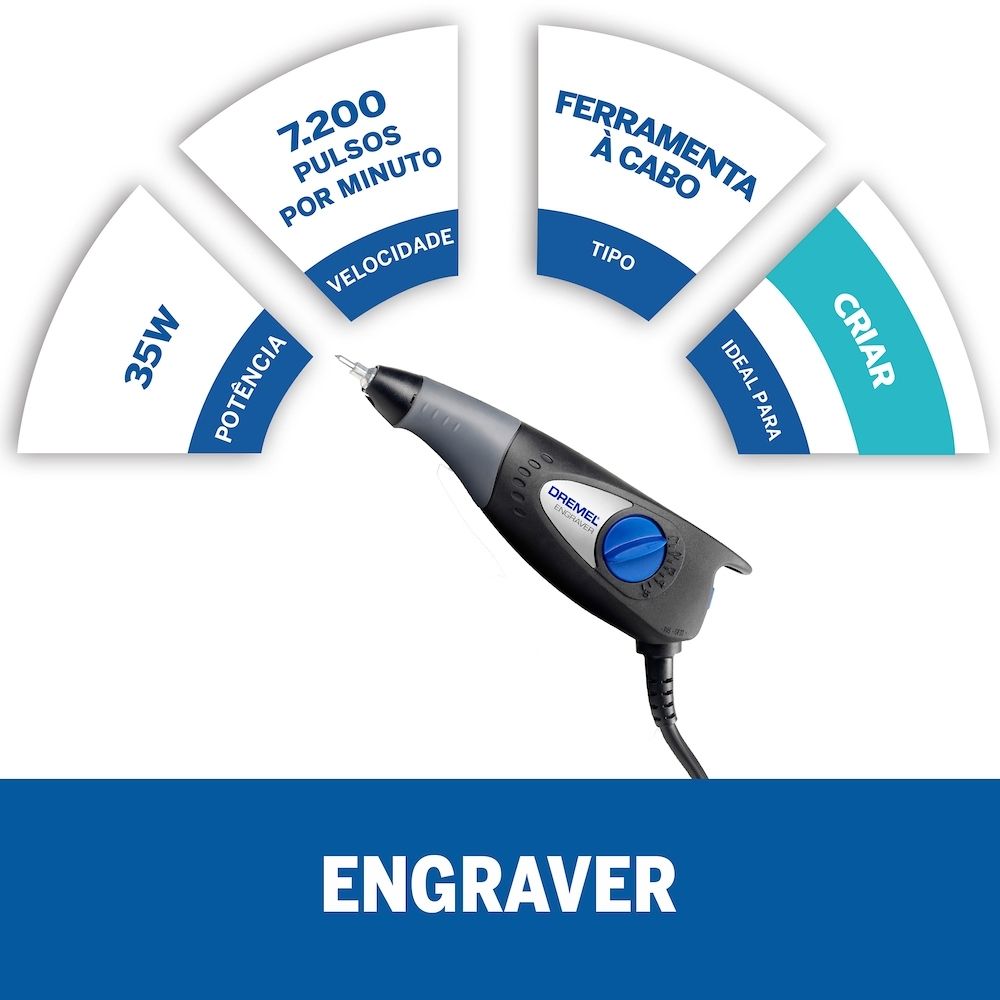 Dremel Engraver Gravador Elétrico Com 2 Acessórios 220V F0130290JA000