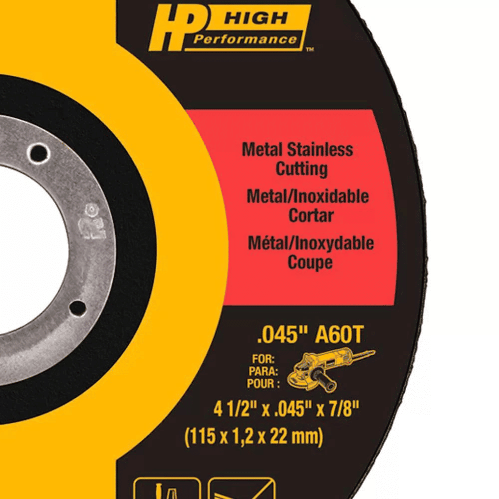 Disco Corte Inox DeWalt 4.1/2" X 1,0mm X 7/8"