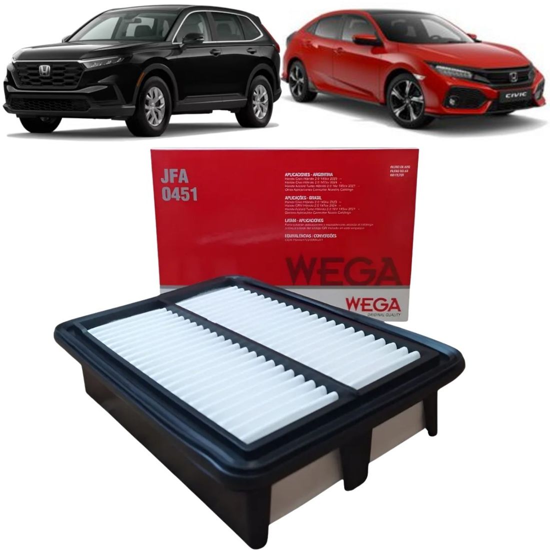 Filtro De Ar Honda Civic 2.0 2023... CRV 2024... Híbrido