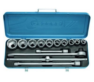 Jogo de Soquetes Estriados Gedore Encaixe 3/4" 22-50mm 14 peças G D32-EMZ
