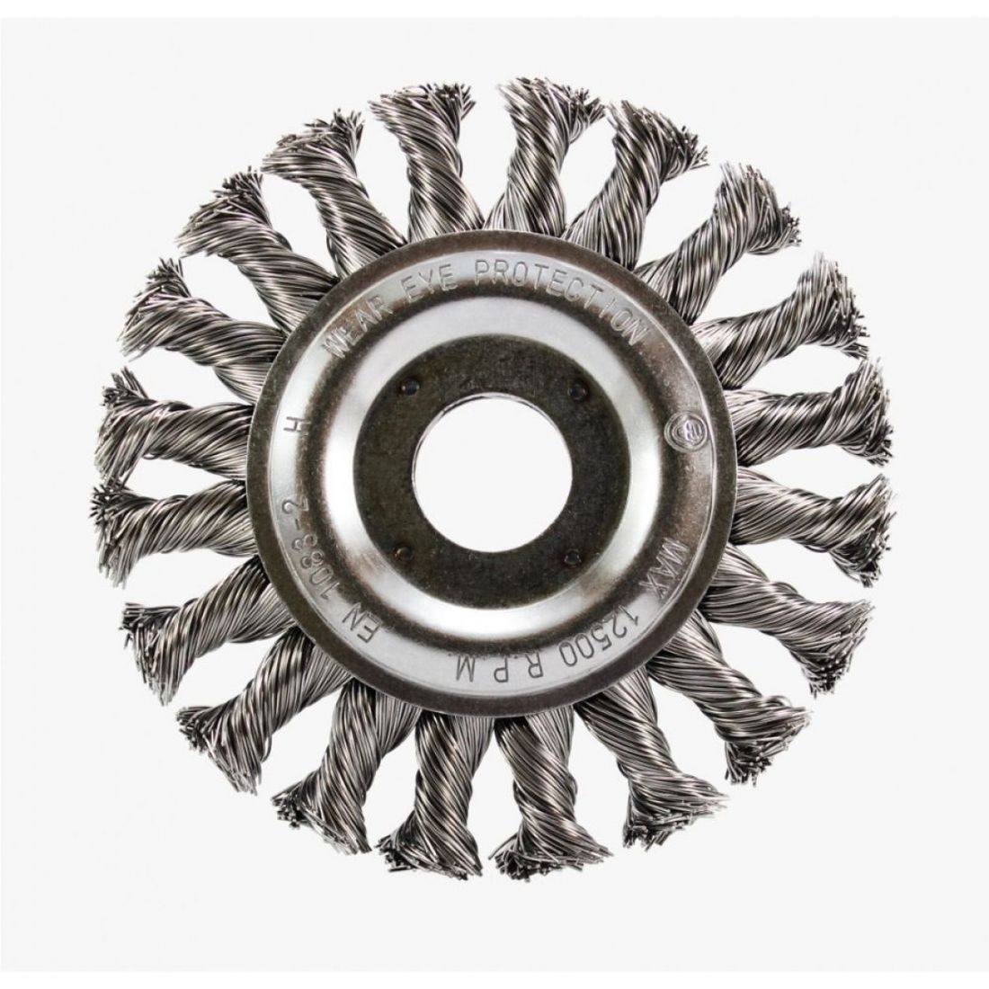 Escova Aço Inox Trançado Tipo Circular 115mm (4.1/2")