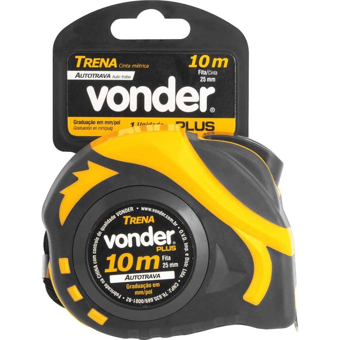 Trena Aço Emborrachada 10m x 25mm Vonder